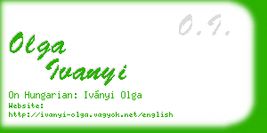 olga ivanyi business card